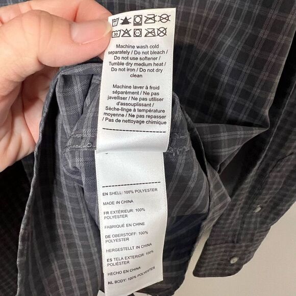 UNTUCKit Men’s Long Sleeve Non Iron Gray Plaid Dress Shirt Slim Fit XXL - Picture 4 of 7